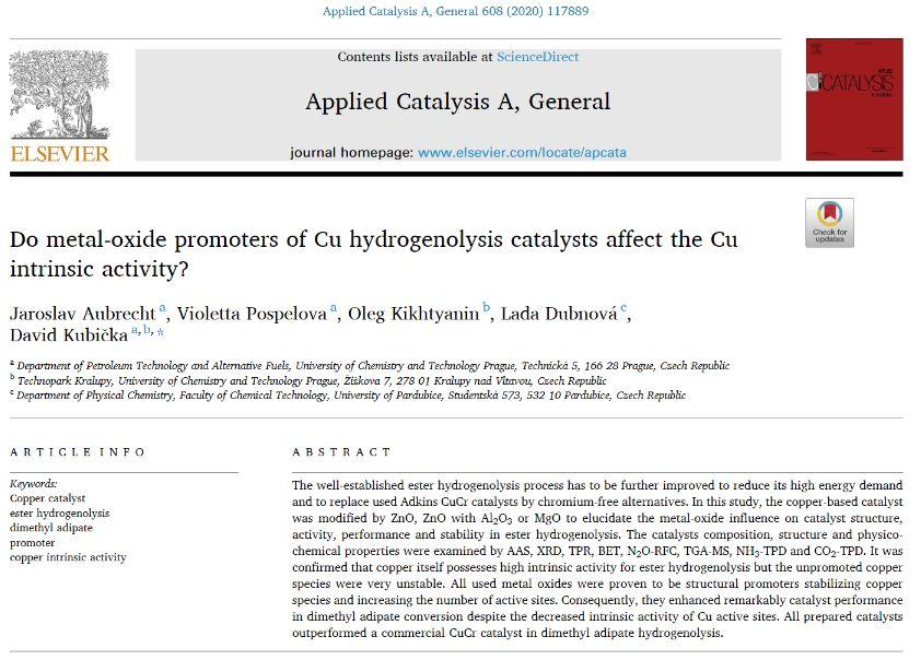 New study of Cu-catalyst promoters 