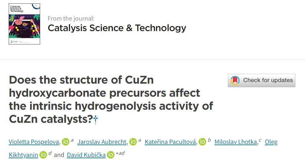 CuZn catalysts in detail